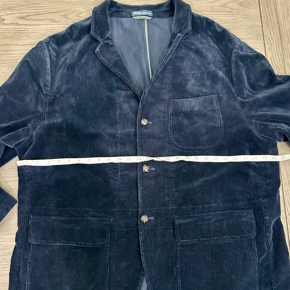 Men’s Polo Ralph Lauren Corduroy three button blazer vintage. 90s. Size 2xB Navy - Picture 11 of 15